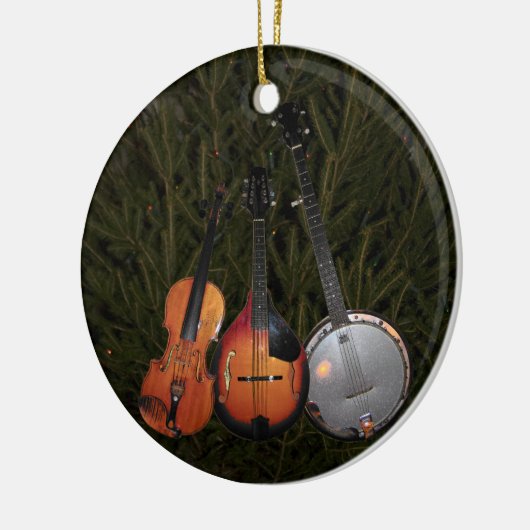 Bluegrass-Weihnachtsbaum Keramikornament (Links)