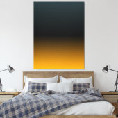 BLUEGREEN BLACK ORANGE Original Gradient Leinwand (Insitu (Schlafzimmer))