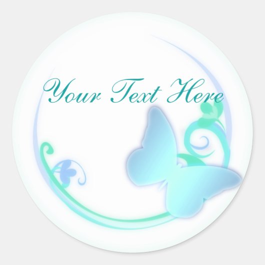 Bluegreen Butterfly Stickers (Vorderseite)