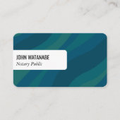 Bluegreen Curves Retro Minimalistisch Strip Custom Visitenkarte (Vorderseite)