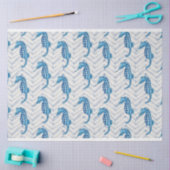 Bluegreen-Seepferde auf Zickzack Seidenpapier (Basteln)