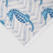 Bluegreen-Seepferde auf Zickzack Seidenpapier (Ausschnitt)