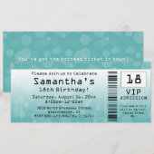 BlueGreen Ticket Einladungen (Vorne/Hinten)