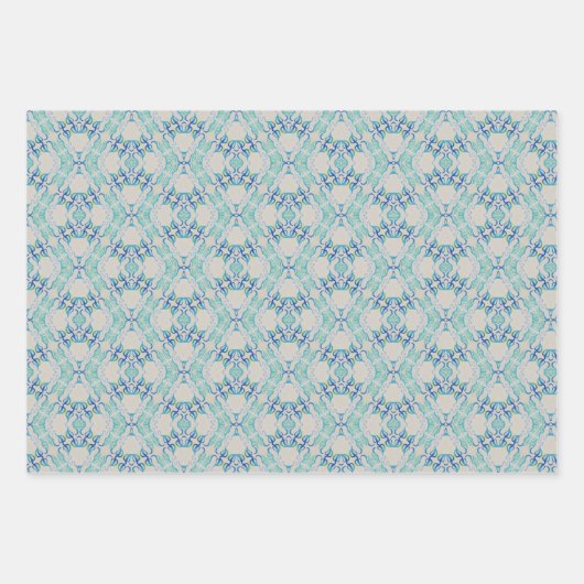 Bluegreen Wrapping Paper Flat Sheet Set 3 Geschenkpapier Set (Vorderseite 2)