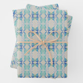 Bluegreen Wrapping Paper Flat Sheet Set 3 Geschenkpapier Set (Beispiel)