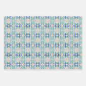Bluegreen Wrapping Paper Flat Sheet Set 3 Geschenkpapier Set (Vorderseite)