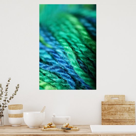 BlueGreenWool Poster (Küche)