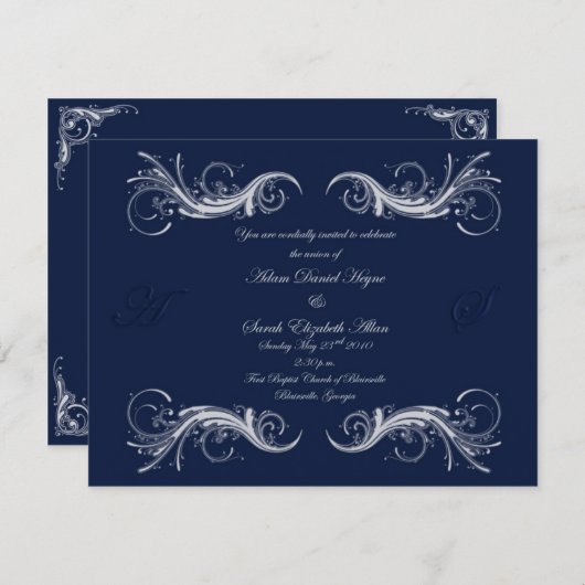 Blueinvit2 Einladung (Vorne/Hinten)