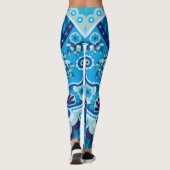 Blueish - Feathered Paisley Leggings (Rückseite)