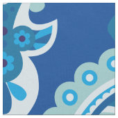 Blueish - Feathered Paisley Stoff (Nahaufnahme)