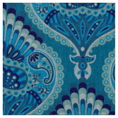 Blueish - Feathered Paisley Stoff (Nahaufnahme)