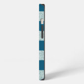 Blueish Green Gingham Karo Pattern iPhone Hülle (Linke Seite)