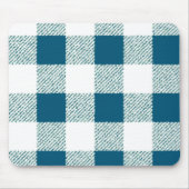 Blueish Green Gingham Karo Pattern Mousepad (Vorne)