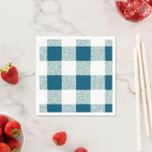 Blueish Green Gingham Karo Pattern Serviette (Beispiel)