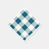 Blueish Green Gingham Karo Pattern Serviette (Ecke)