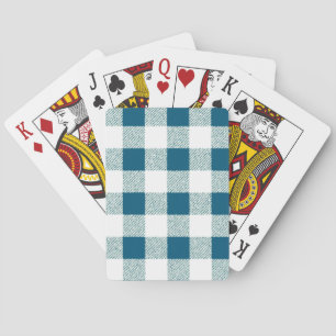 Blueish Green Gingham Karo Pattern Spielkarten