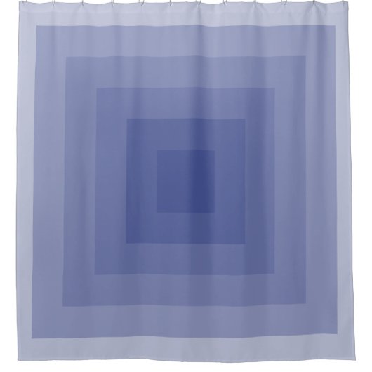 Blueish Lila Square Geometric Duschvorhang (Vorderseite)