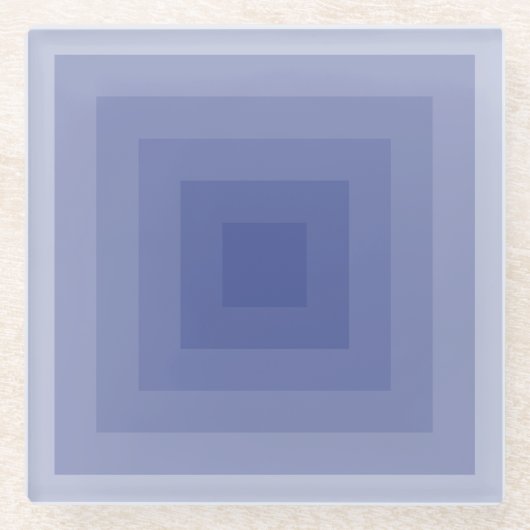 Blueish Lila Square Geometric Glasuntersetzer (Vorderseite)
