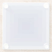 Blueish Lila Square Geometric Glasuntersetzer (Rückseite)