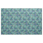 Blueish Turquoise Monstera Blätter & Butterfliegen Stoff (Fat Quarter (45,7 x 55,9 cm))