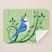 Bluejay an der Baumzweigung Sherpadecke (Vorderseite (Horizontal))