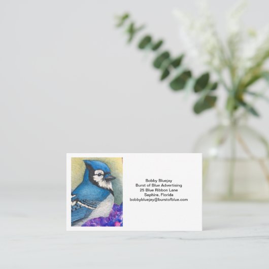 Bluejay Business Card Visitenkarte (Stehend Vorderseite)