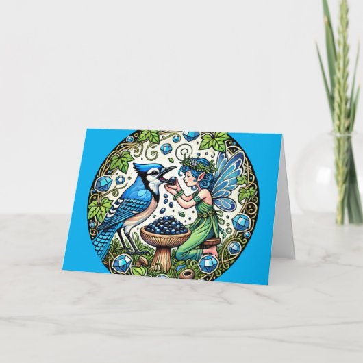 Bluejay Fairy Blue Jay Fairies Karte (Vorderseite)
