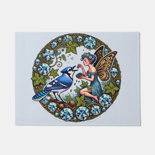 Bluejay Fairy Fußmatte (Vorderseite)