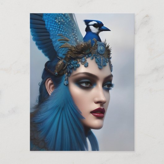 Bluejay Goddess Postkarte (Vorderseite)