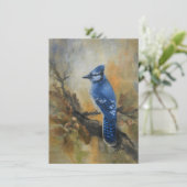 Bluejay "Jaybird" by Jason Street Dankeskarte (Stehend Vorderseite)