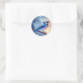 Bluejay Runder Aufkleber (Tasche)