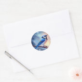 Bluejay Runder Aufkleber (Umschlag)