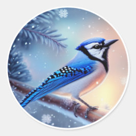 Bluejay Runder Aufkleber