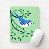 Bluejay über die Zweigniederlassung Baum Mousepad (Mit Mouse)