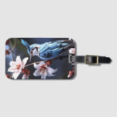 Bluejay und Blume Gepäckanhänger (Vorderseite (Horizontal))