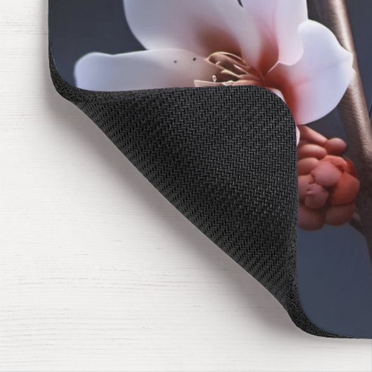 Bluejay und Blume Mousepad (Ecke)