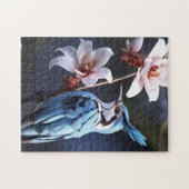 Bluejay und Blume Puzzle (Horizontal)