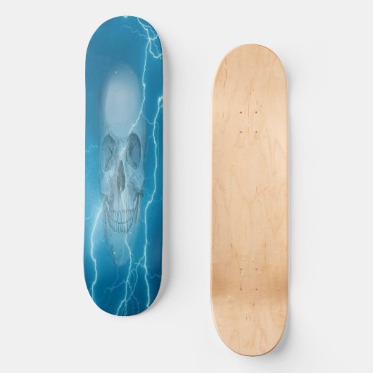 BLUELIGHTNING SKULL SKATEBOARD (Vorderseite)