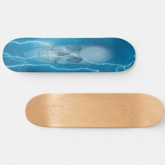 BLUELIGHTNING SKULL SKATEBOARD (Horizontal)