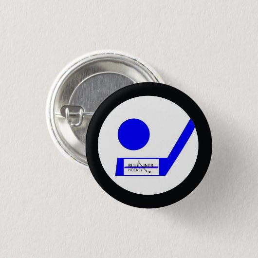 Blueliner Hockey-Retro Abzeichen Button (Vorne & Hinten)