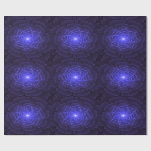 BlueLotus Fractal Flower Wrapping Paper Geschenkpapier (Flach)
