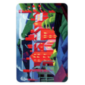 Bluemner - Jersey - Seidenmeilen, moderne Kunstwer Magnet (Vertikal)