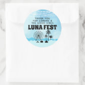 BlueMusic Festival Danke für den klassischen Round Runder Aufkleber (Tasche)