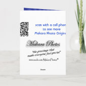 BlueMusicnote-Streifen beliebig anpassen Karte (Rückseite)