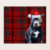 Bluenose Pitbull Dog Holiday Kariert Weihnachten (Außenseite Aufgefaltet)