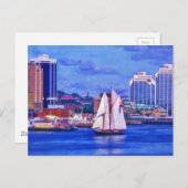 Bluenose Schooner Boat in Halifax Nova Scotia Postkarte (Vorne/Hinten)