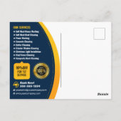 BlueOrange House Waschservice Außenreinigung Postkarte (Rückseite)