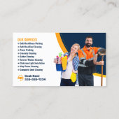 BlueOrange House Waschservice Außenreinigung Visitenkarte (Rückseite)