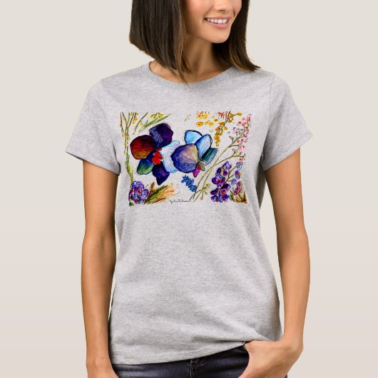 BlueOrchids37 mit zwei Seiten T-Shirt (Vorderseite)