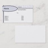 BlueOvalGravel, Visitenkarte (Vorne/Hinten)